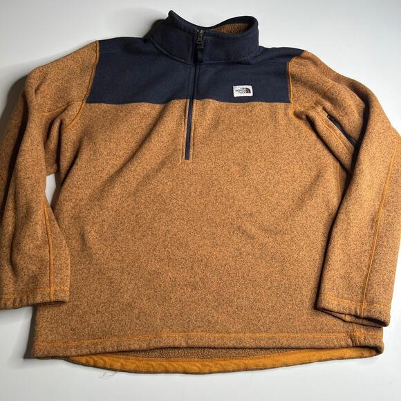 The North Face Other - The North Face Men’s XL Quarter Zip Fleece Pullover Brown Navy Outdoor Hiking